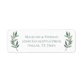 ユーカリエレガントプトゥスリーフ植物学差出人住所 ラベル (正面)