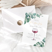 ユーカリエレガントプトゥスヴィノウィズヴォーズブライダルシャワー 招待状