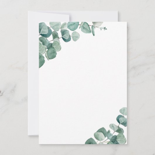 ユーカリエレガントプトゥスヴィノウィズヴォーズブライダルシャワー 招待状 (裏面)