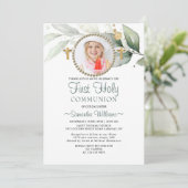 ユーカリエレガントプトゥス写真第1聖餐式 招待状 (スタンド正面)