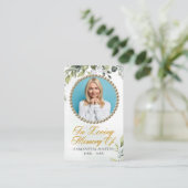 ユーカリエレガントプトゥス写真葬儀祈りの言葉カード 名刺 (スタンド正面)