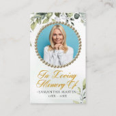 ユーカリエレガントプトゥス写真葬儀祈りの言葉カード 名刺 (正面)