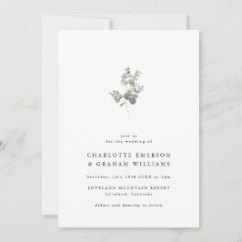 ユーカリエレガントプトゥス写結婚真 招待状