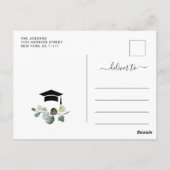 ユーカリエレガントプトゥス卒業パーティー招待状 ポストカード (裏面)