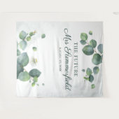 ユーカリエレガントプトゥス未来ミセス写真ブース背景 タペストリー (正面(横))