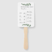 ユーカリエレガントプトゥス水カラー結婚式 プログラム ハンドファン (裏面)