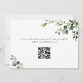 ユーカリエレガントプトゥス水彩フローラブライダルシャワー 招待状 (裏面)