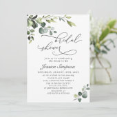 ユーカリエレガントプトゥス水彩ブライダルシャワー 招待状 (スタンド正面)