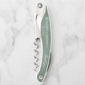 ユーカリエレガントプトゥス結婚グリーンの御恩 ソムリエナイフ (正面)