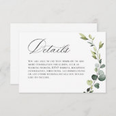 ユーカリエレガントプトゥス結婚ボヘミアン エンクロージャーカード (正面/裏面)