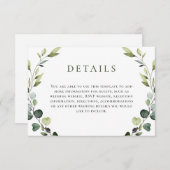 ユーカリエレガントプトゥス結婚ボヘミアン エンクロージャーカード (正面/裏面)