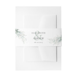 ユーカリエレガントプトゥス結婚ボホ 招待状ベリーバンド