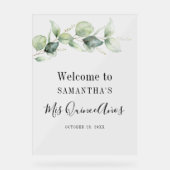 ユーカリエレガントプトゥス葉ミクリンスアノス アクリルサイン (正面)