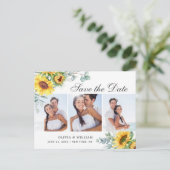 ユーカリエレガントプトゥス3 PHOTO Wedding日付を保存 ポストカード (スタンド正面)