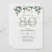 ユーカリエレガントプトゥス80thバースデーパーティサプライズ 招待状 (正面)