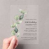 ユーカリエレガントプトゥス80thバースデーパーティー アクリル招待状 (インサイチュ (ポータブル))