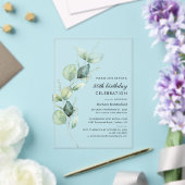 ユーカリエレガントプトゥス80thバースデーパーティー アクリル招待状 (インサイチュ (ウェディング))