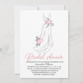ユーカリエレガントプニーフローラブライダルシャワー 招待状 (正面)