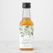 ユーカリエレガントプリグリーンベイビーシャワーミニ リキュールボトルラベル (正面)