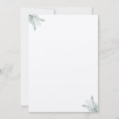 ユーカリエレガントプ素朴ザデーを結婚保存 招待状 (裏面)