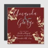 ユーカリエレガントプ葉スは日付を保存 マグネット招待状 (正面/裏面)