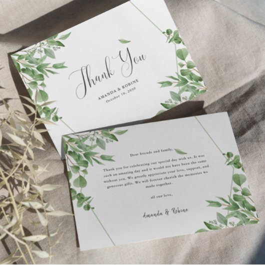 ユーカリエレガントプ葉ス サンキューカード