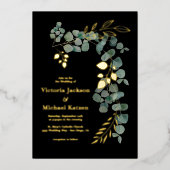 ユーカリエレガントプ葉ス 箔招待状 (正面)