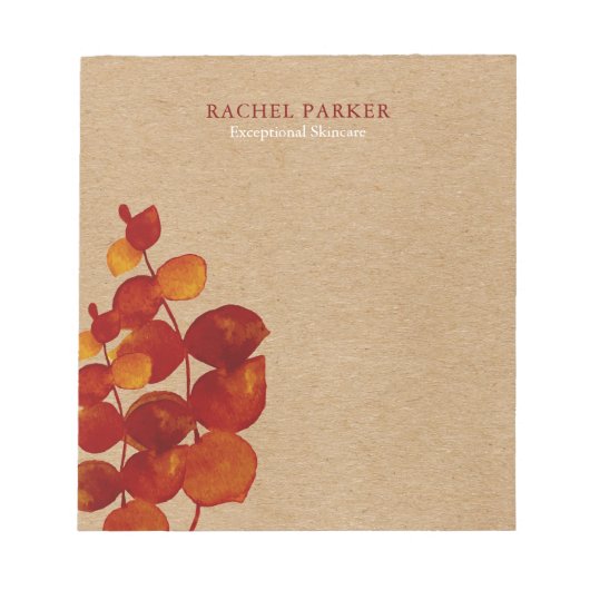 ユーカリエレガントプ葉タスクラフト ノートパッド (正面)