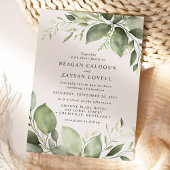 ユーカリエレガントプ離れスモダン結婚の 招待状