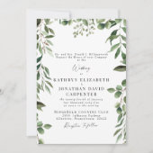 ユーカリエレガントホワイト結婚ズ 招待状 (正面)