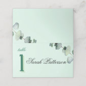 ユーカリエレガントボタニッ結婚ズグリーン プレイスカード (外部開封)