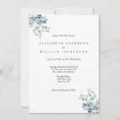 ユーカリエレガントボフォーマル結婚タン 招待状 (正面)