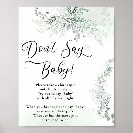 ユーカリエレガントポスタ言わないベビーポスター ポスター (正面)