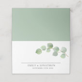 ユーカリエレガントモダンカリの名結婚前 プレイスカード (外部開封)