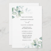 ユーカリエレガントモダンプタス結婚式招待状 招待状 (正面/裏面)