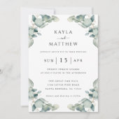 ユーカリエレガントモダンプタス結婚式招待状 招待状 (正面)