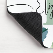 ユーカリエレガントモノグラムのカリの水の色 マウスパッド (コーナー)