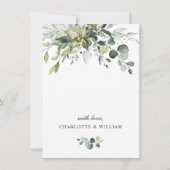 ユーカリエレガントリハーサルディナー 招待状 (裏面)