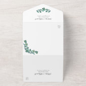 ユーカリエレガントリーフ結婚幾何 オールインワン招待状 (外側)