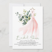 ユーカリエレガントーカリプスグリーンブライダルシャワー 招待状 (正面)