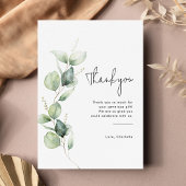 ユーカリエレガントーグリーンベイビーシャワー サンキューカード