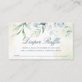 ユーカリエレガントーグリーンリーオムツラッフル エンクロージャーカード