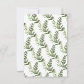 ユーカリエレガントーグリーンリー赤ちゃんシャワーの招待状 (裏面)