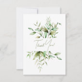 ユーカリエレガント属植物学結婚の サンキューカード (正面)