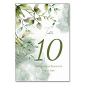 ユーカリエレガント属植物学結婚の テーブルナンバー (正面)