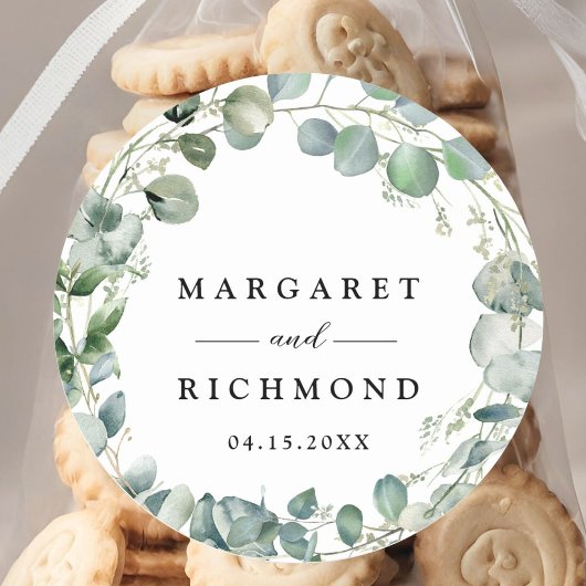 ユーカリエレガント属緑結婚草 ラウンドシール