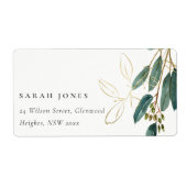 ユーカリエレガント属緑金ゴールド葉アドレスLABE ラベル (正面)