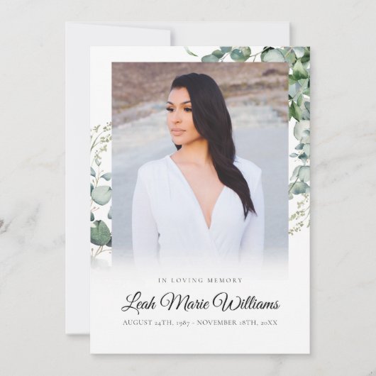 ユーカリエレガント悔やみや弔慰葬儀 サンキューカード (正面)