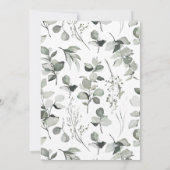 ユーカリエレガント植物写真シンプル結婚写真 セーブザデート (裏面)