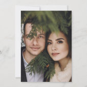 ユーカリエレガント植物写真シンプル結婚写真 セーブザデート (裏面)